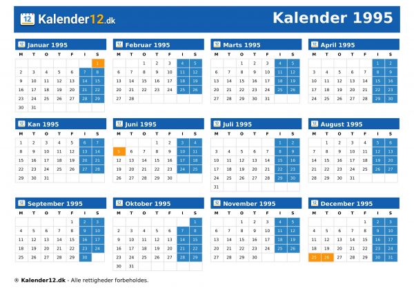 Kalender 1995